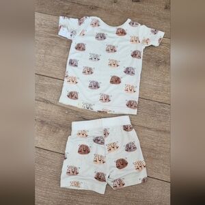 Cute Animal Print Toddler Set